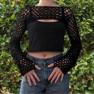 Black Crochet bolero